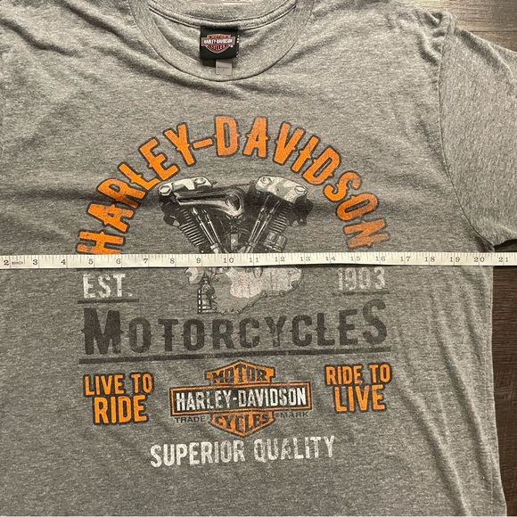 VINTAGE STYLE HARLEY DAVIDSON MOTORCYCLE T-SHIRT MENS SIZE LARGE CLARKSVILLE TN - Picture 5 of 9